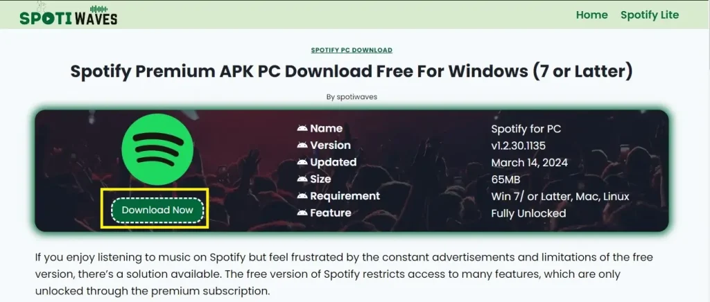 spotify premium apk pc