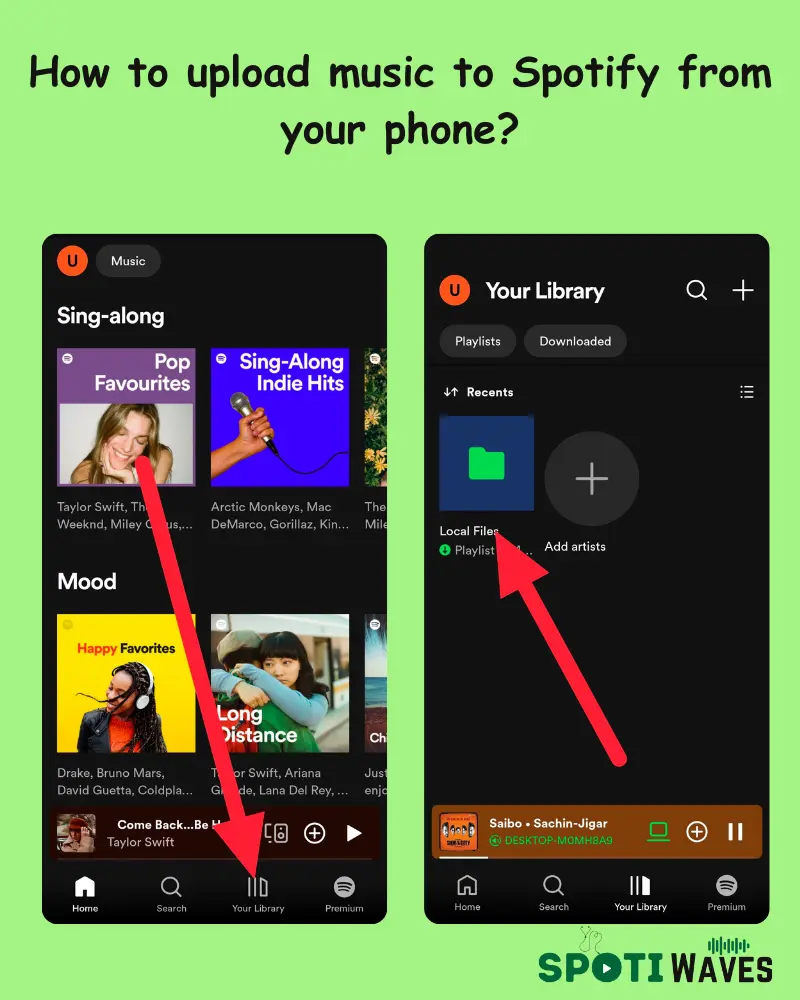 How to upload music to Spotify from your phone?