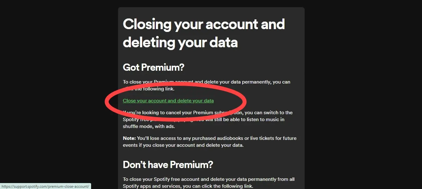 How to delete spotify account?