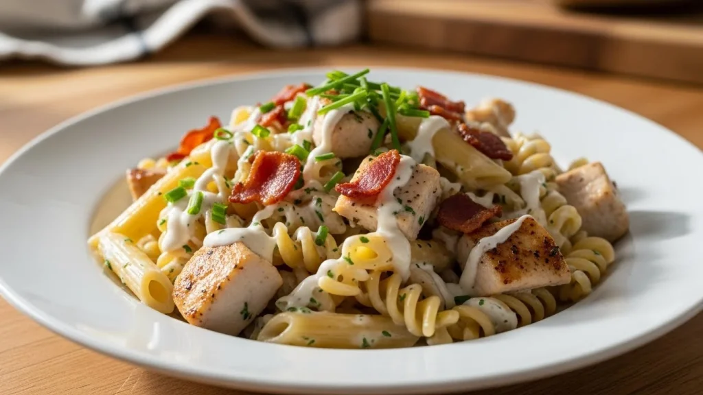 Chicken Bacon Ranch Pasta – Easy, Creamy, and So Delicious 2 Delicious homemade Chicken Bacon Ranch Pasta