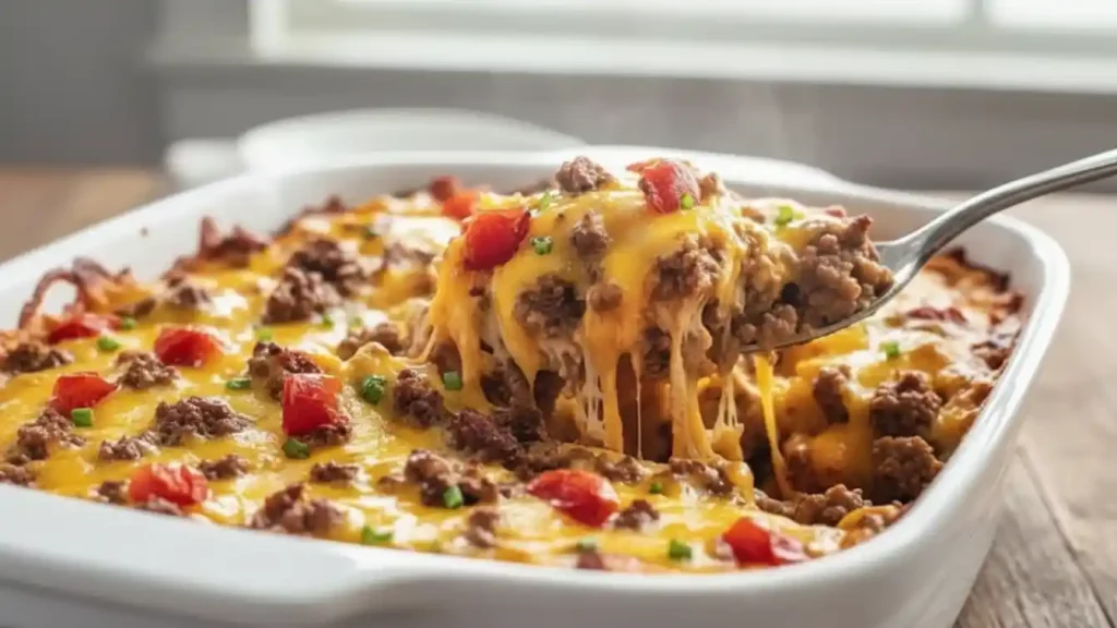 Easy Keto Cheeseburger Casserole for Family Dinners 1 Easy Keto Cheeseburger