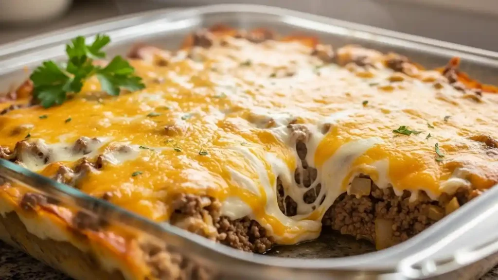 Easy Keto Cheeseburger Casserole for Family Dinners 2 Easy Keto Cheeseburger Casserole