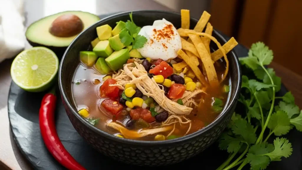 Homemade Chicken Tortilla Soup Recipe (Easy & Comforting) 2 Homemade Chicken Tortilla Soup Recipe Easy