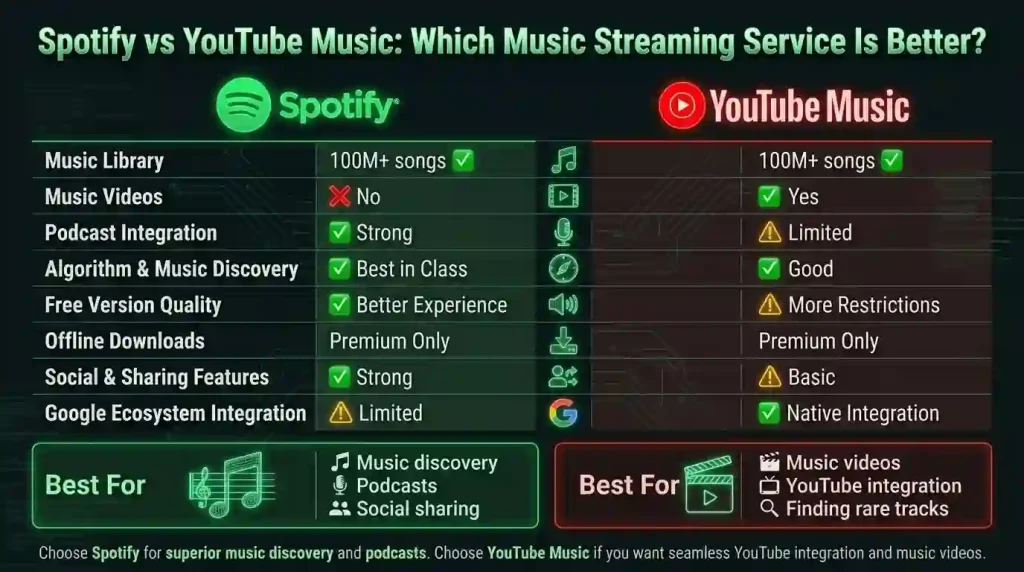 Spotify MOD APK (Premium) Latest Version v9.1.52.1394 All Unlocked 37 Spotify vs YouTube Music comparison Spotify vs YouTube Music
